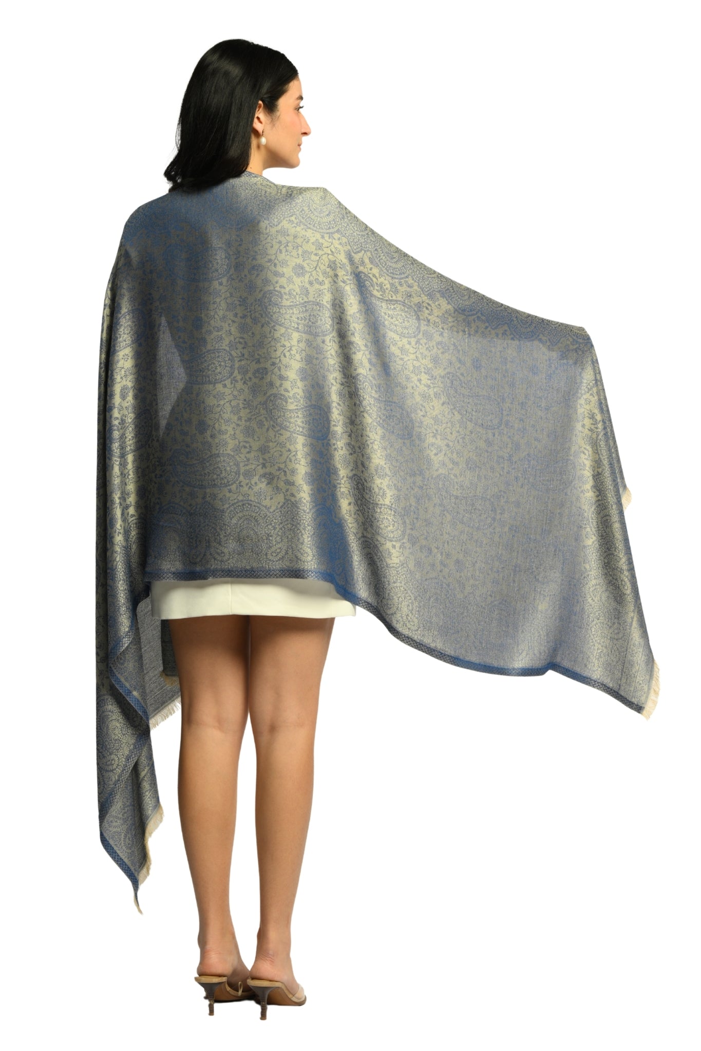 Taroob Fine Weave Silk Jamawar Stole