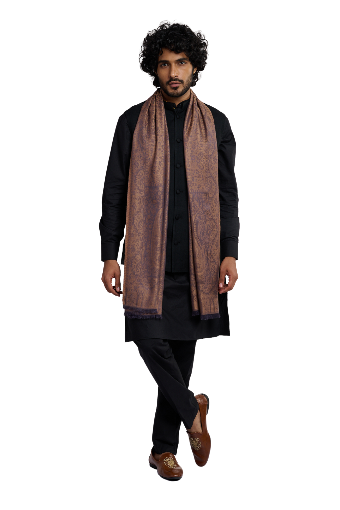 Taroob Men's Authentic Kashmiri Jamawar Stole