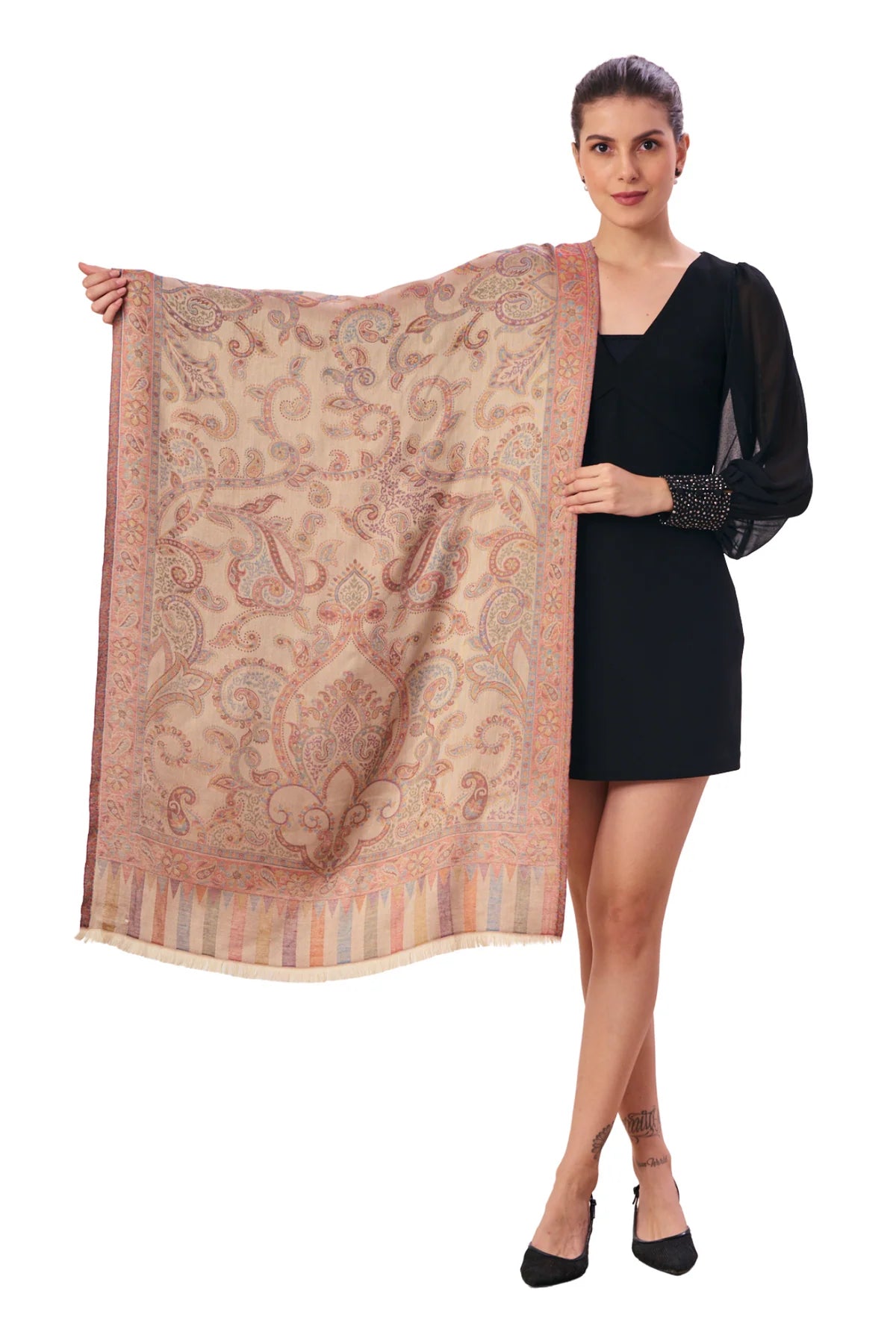 Taroob Couple Gift Set of Luxury Kasmiri Jamawar Stoles for Him & Her