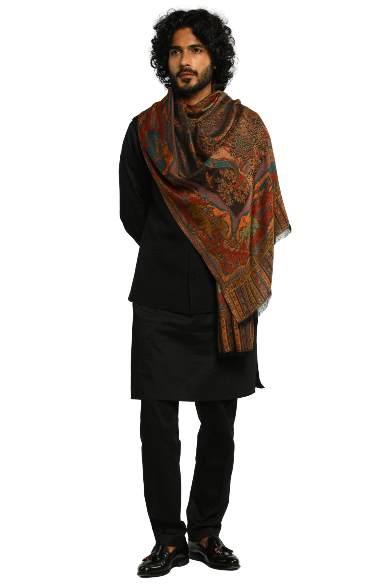 Taroob Royal Shikar-dar Silk Jamawar Stole