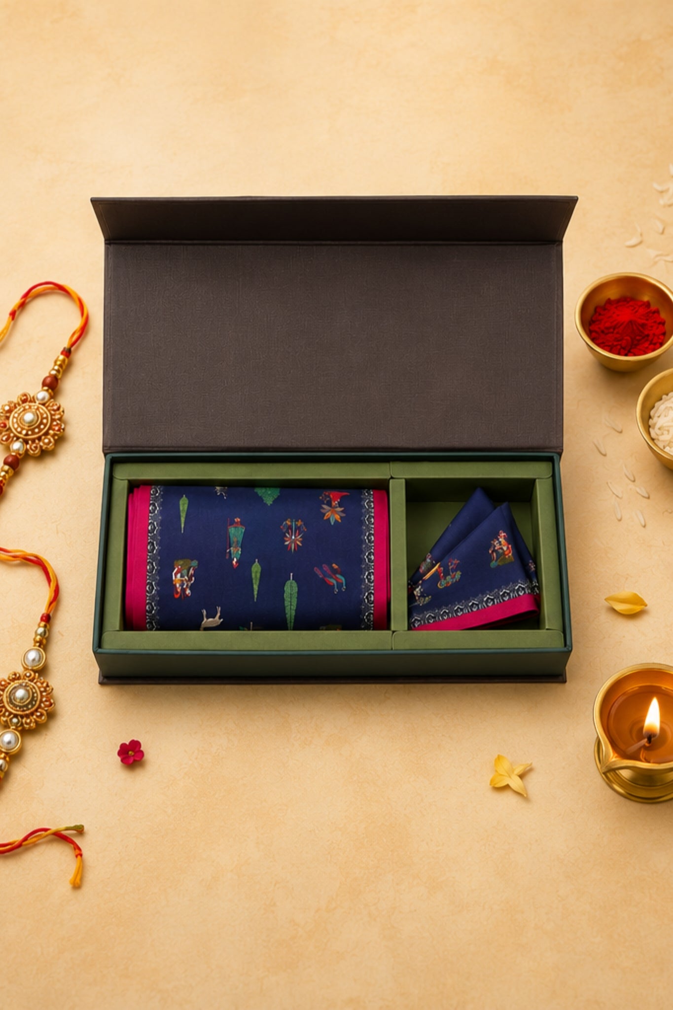Taroob Gift Set of Pocket Square & Cravat