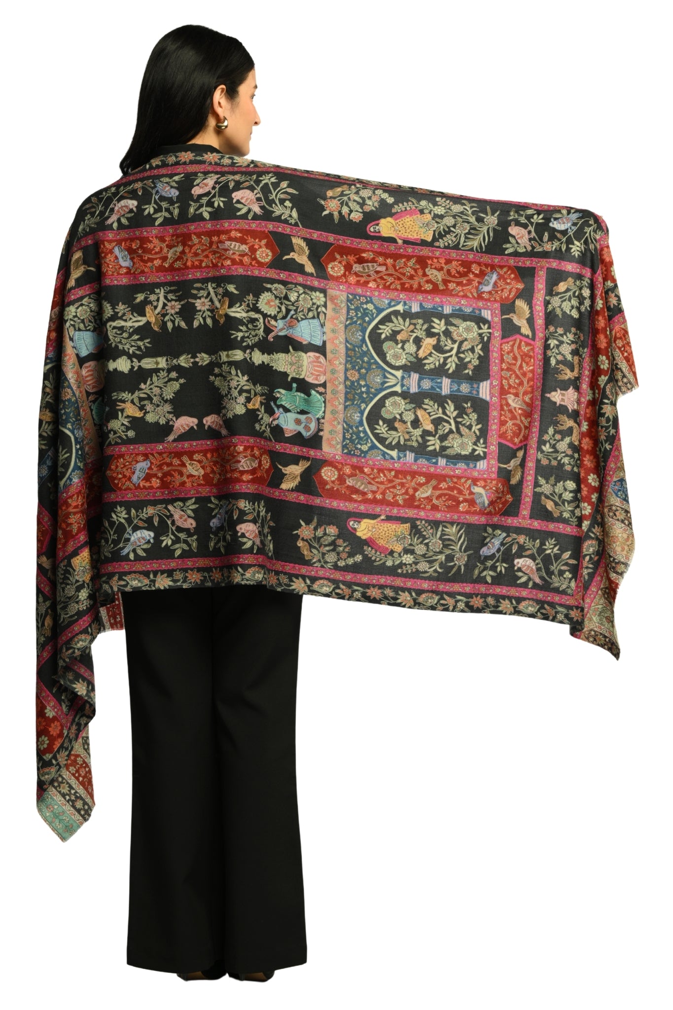 Taroob Palace Embroidered Kalamkari Stole
