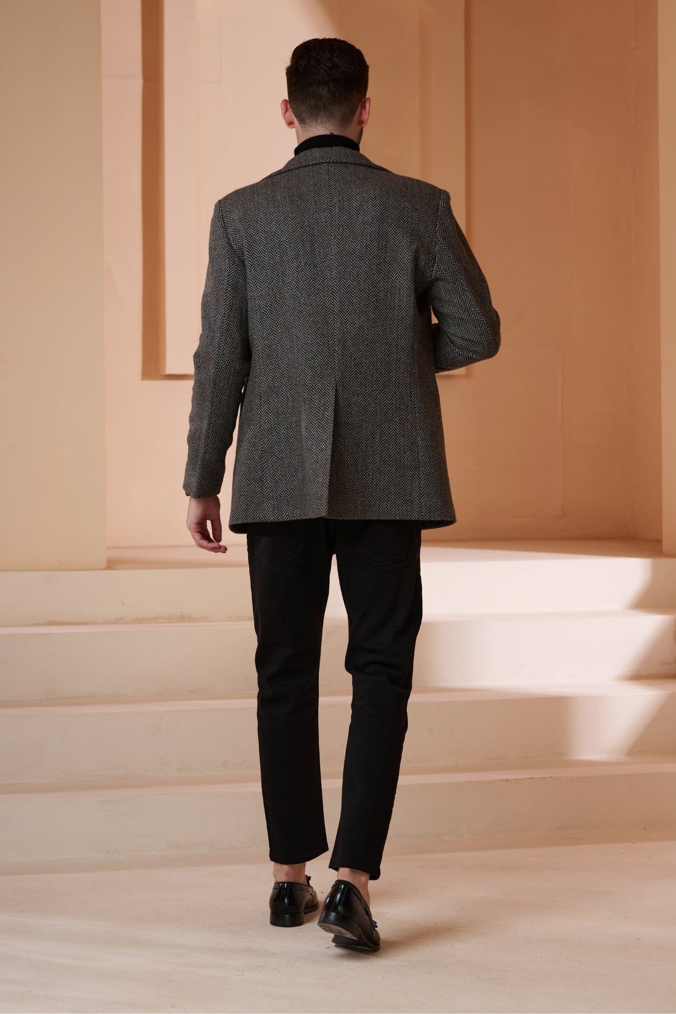 Taroob Wool Herringbone Vintage Blazer