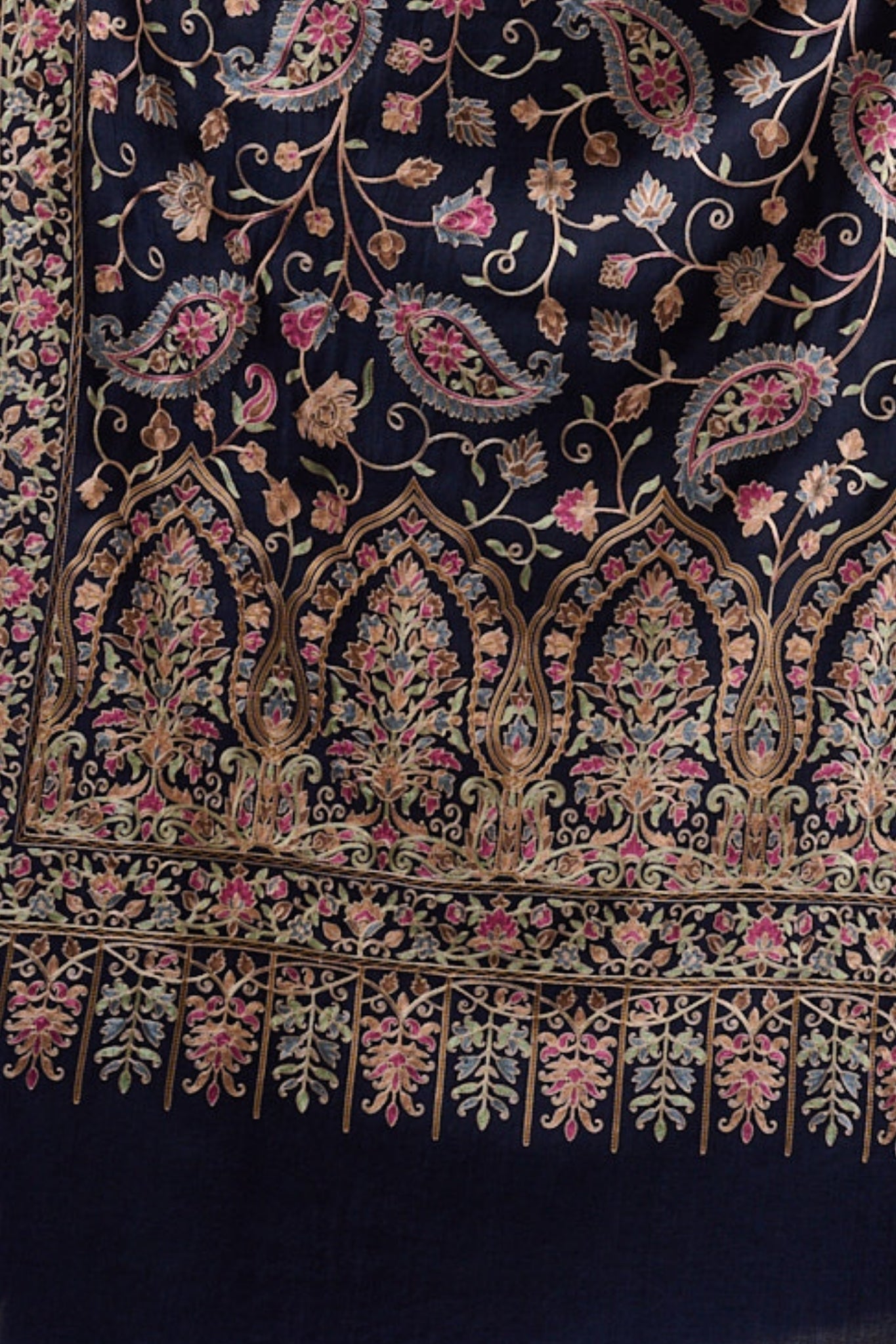 Taroob Wool Silk Kashmiri Embroidered Stole