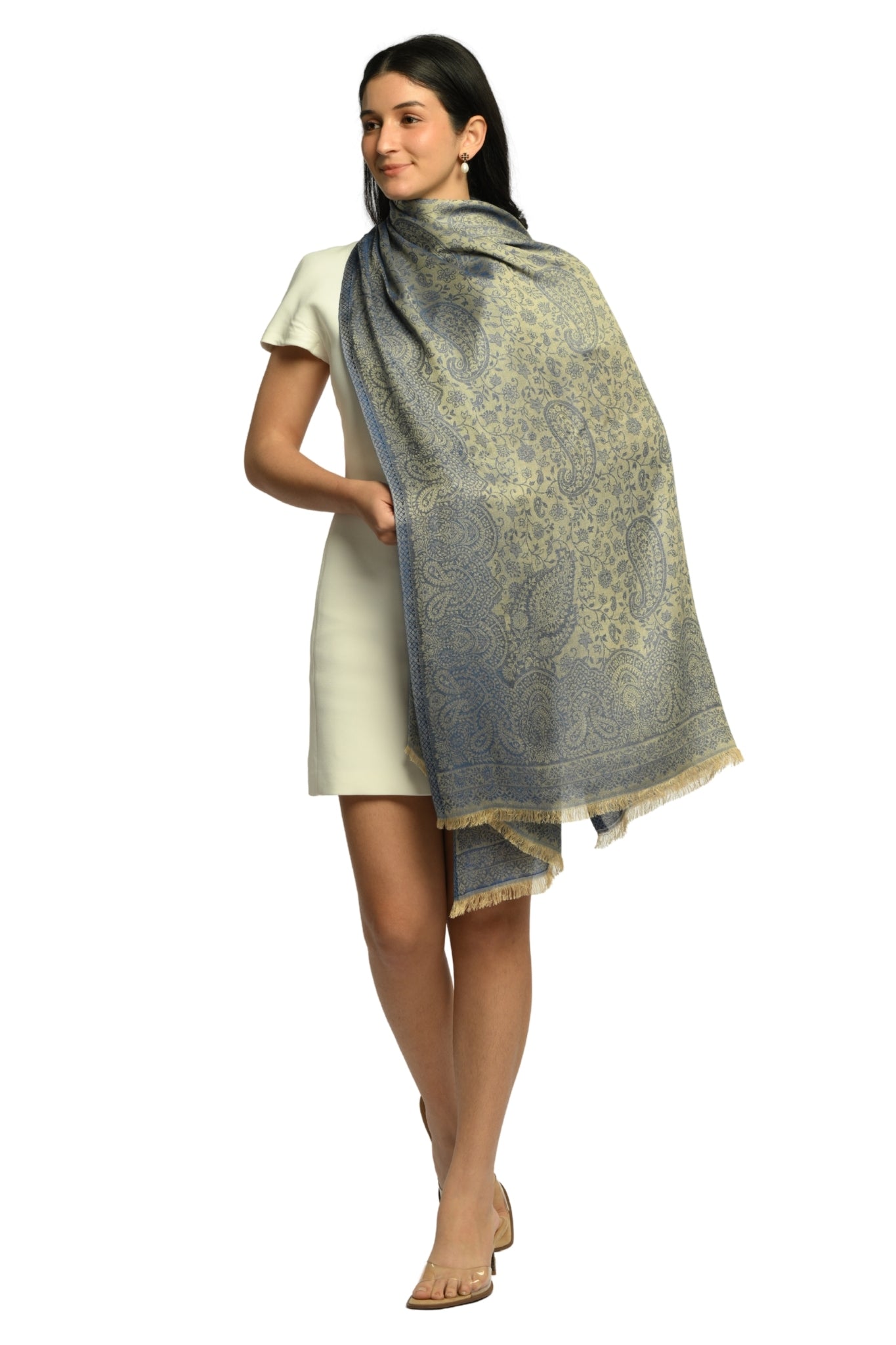 Taroob Fine Weave Silk Jamawar Stole