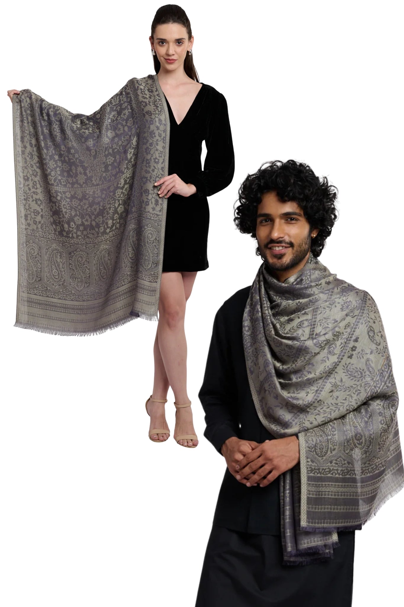 Taroob Gift Set of Superfine Unisex Jamawar Stole for Him or Her