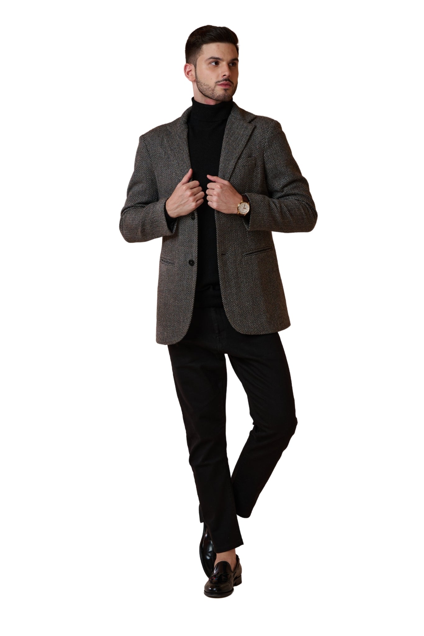 Taroob Wool Herringbone Vintage Blazer