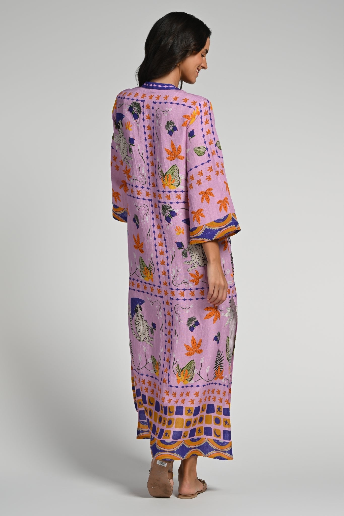 Taroob Monkey Pop Linen Maxi Dress