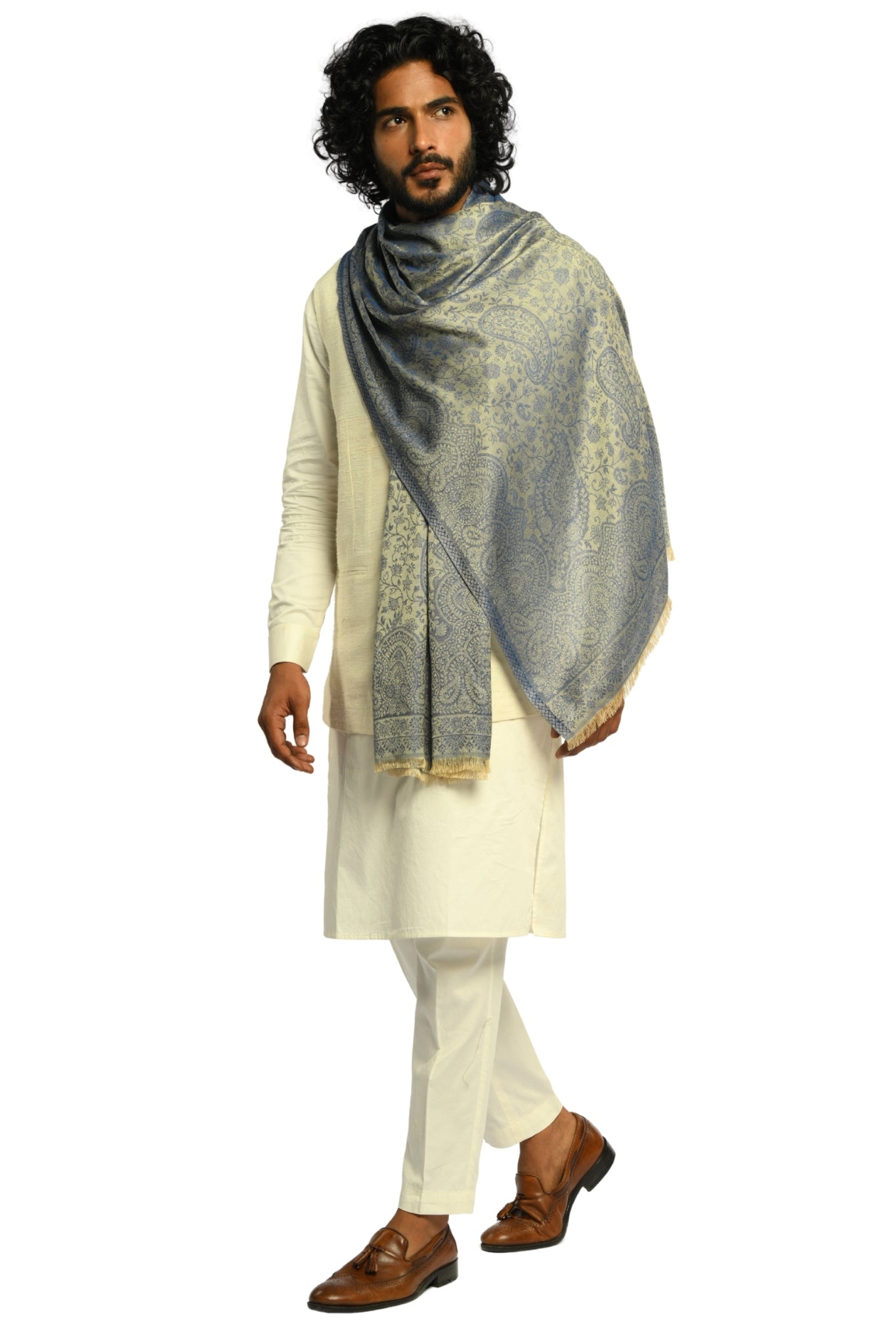 Taroob Fine Weave Silk Jamawar Stole