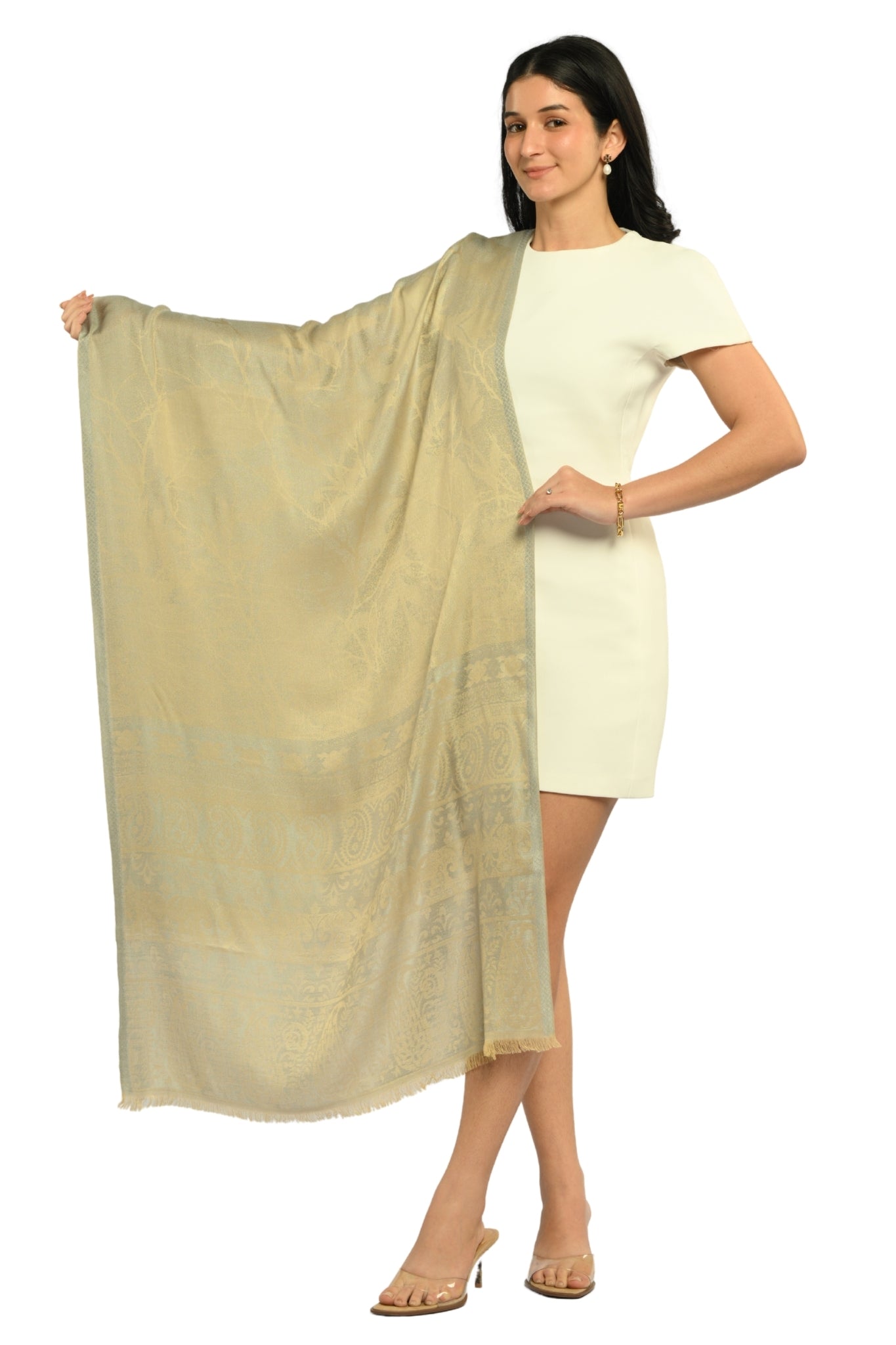 Taroob Fine Weave Silk Jamawar Stole