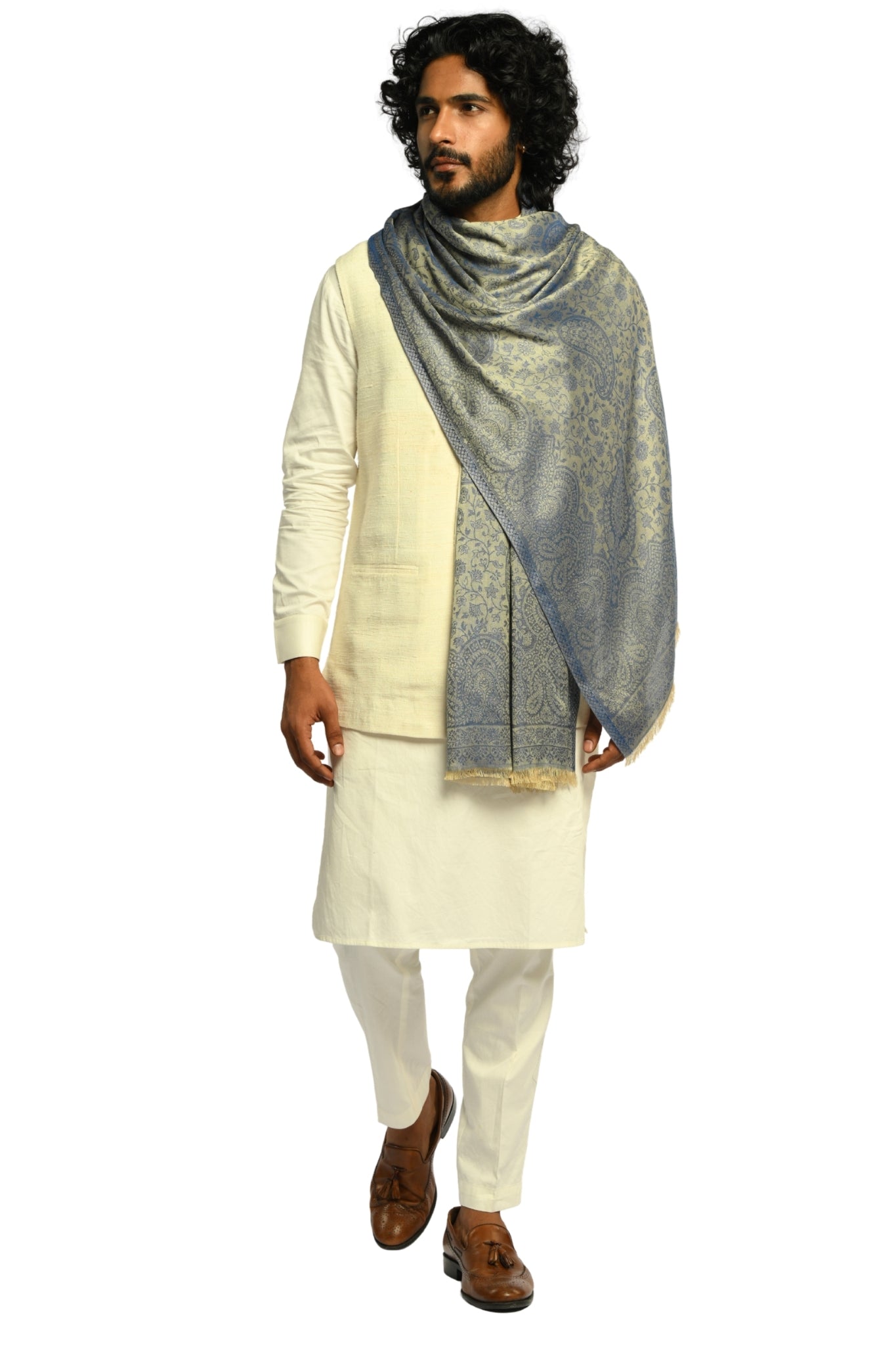 Taroob Fine Weave Silk Jamawar Stole