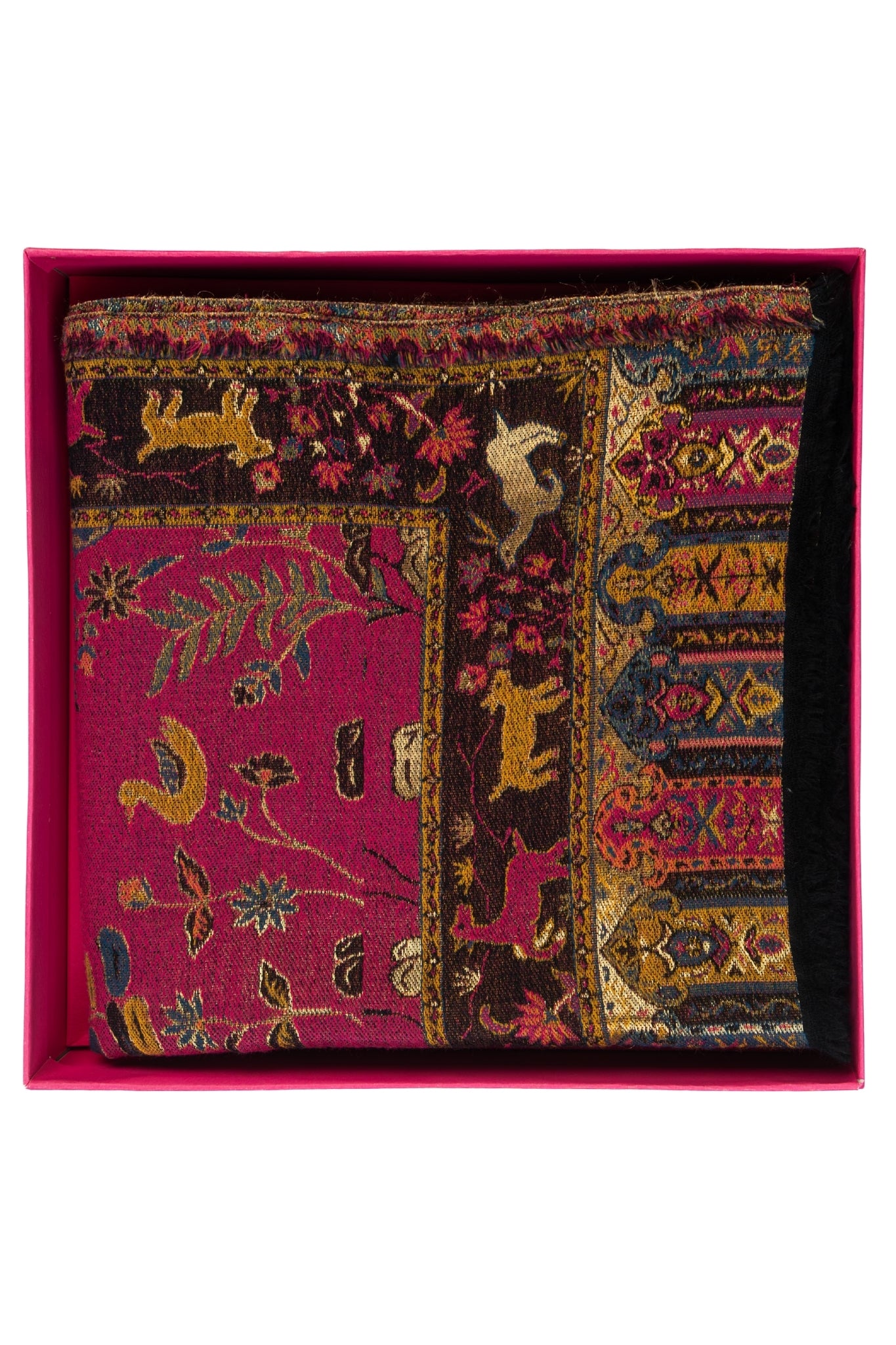 Gift Set of Kashmiri Resham Shawl for Her – Women's Gift Boxes for Her – Alternate view | Taroob