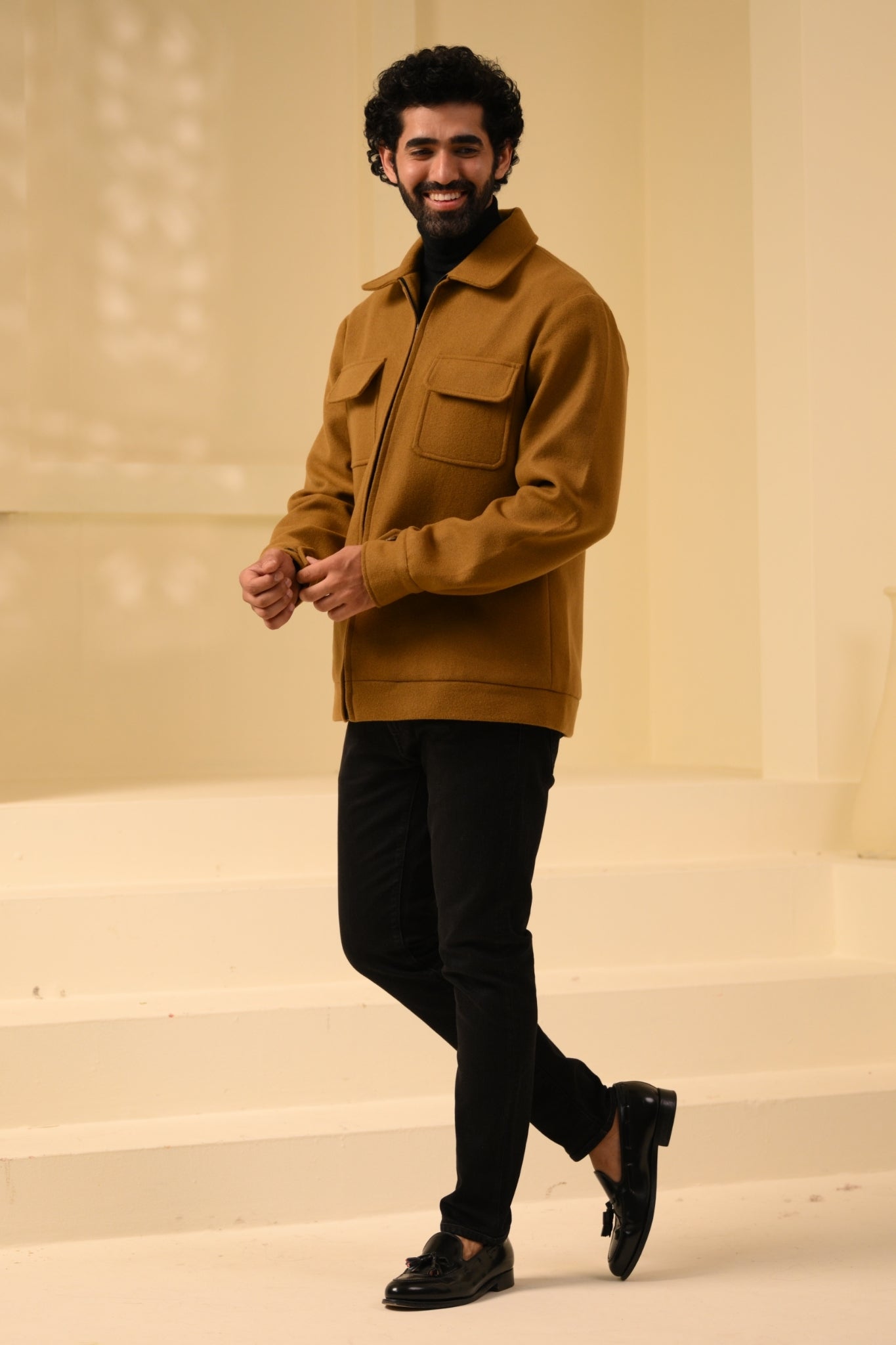 Taroob Wool Cashmere Collar Jacket