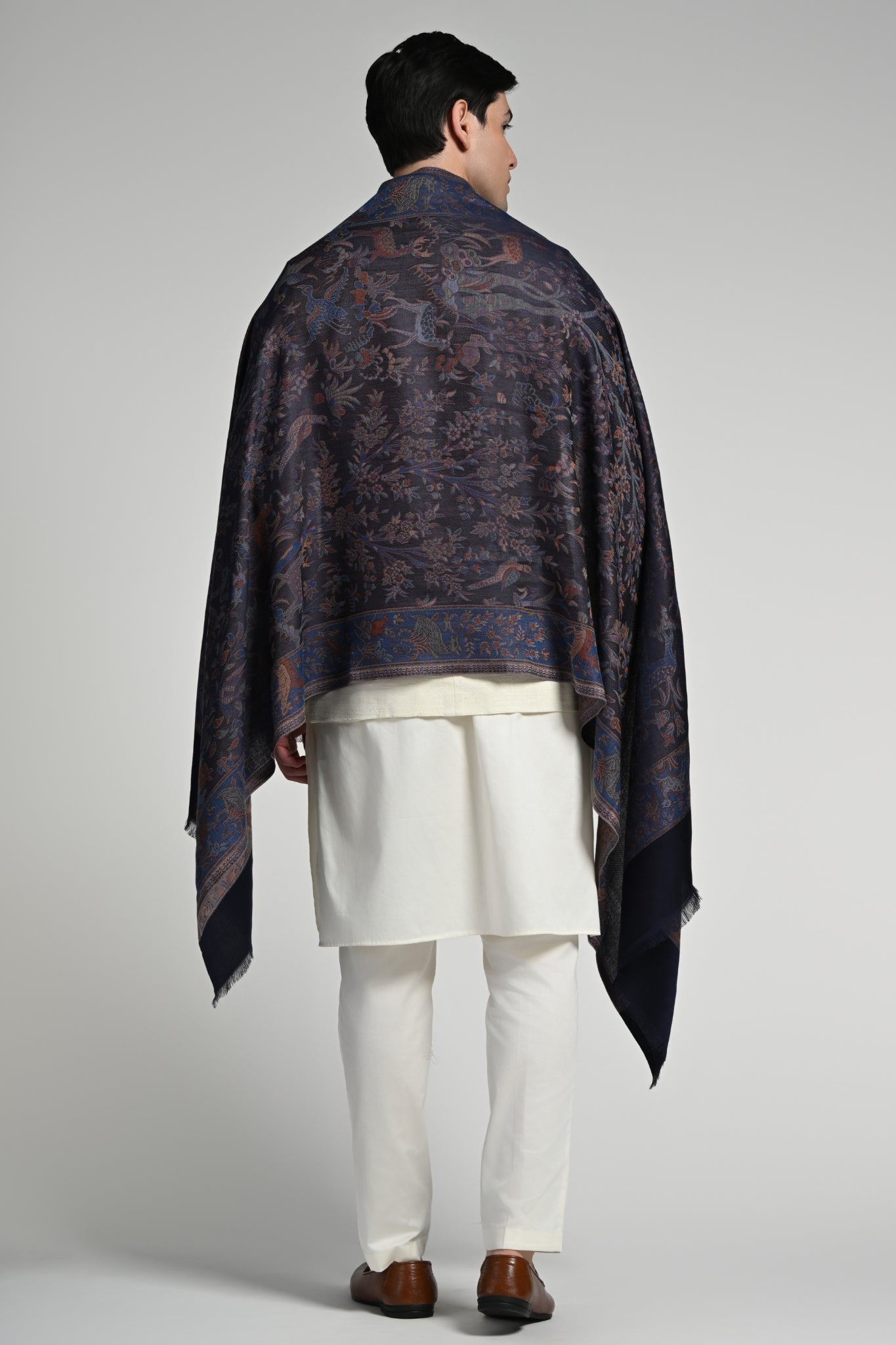 Taroob Kashmiri Art Silk Jamawar Stole