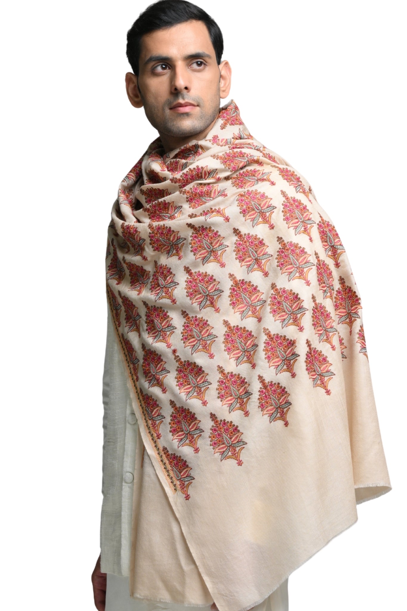 Taroob Embroidered Jamawar Stole