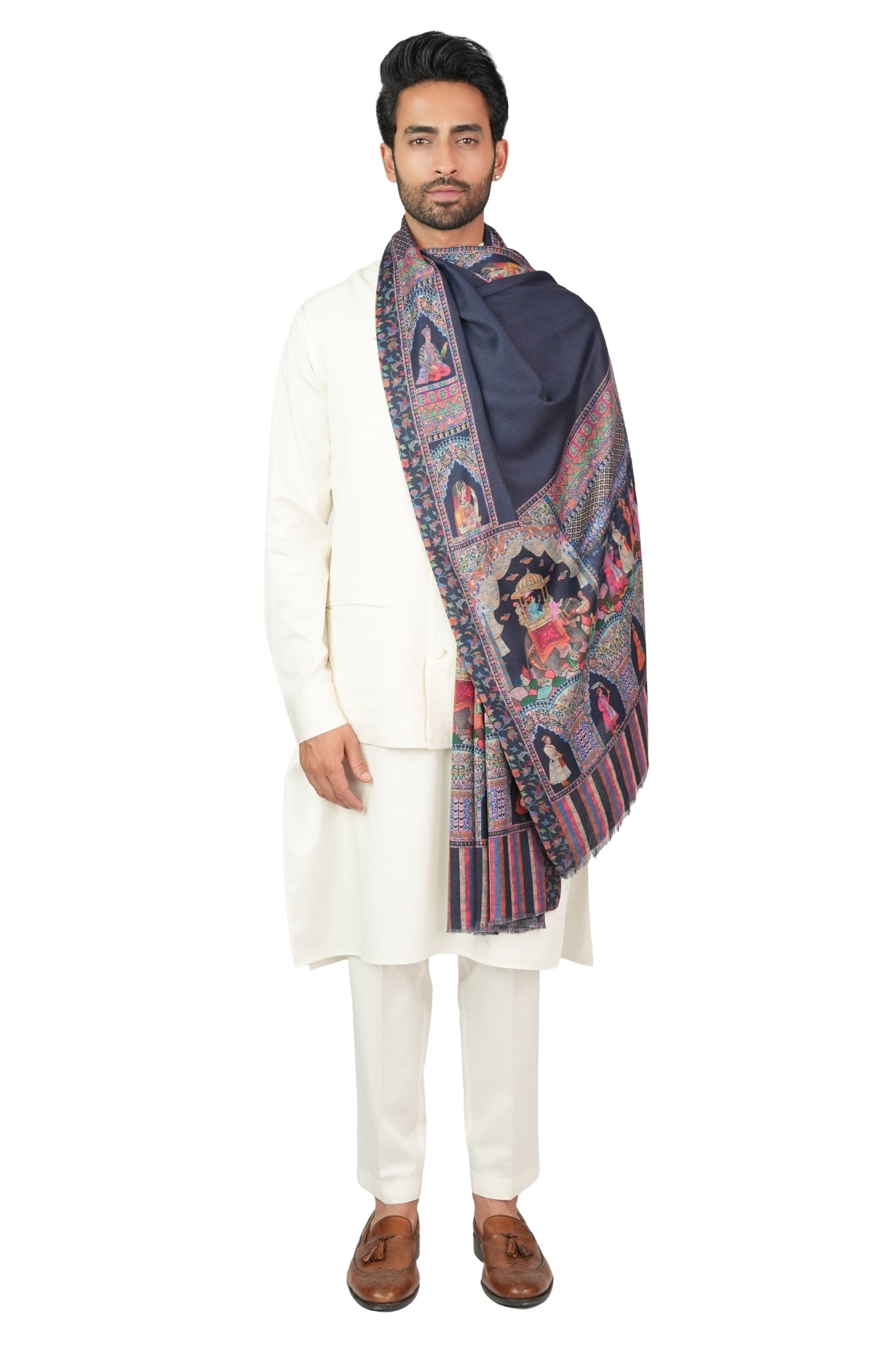 Taroob Reverisble Printed Mughal Stole