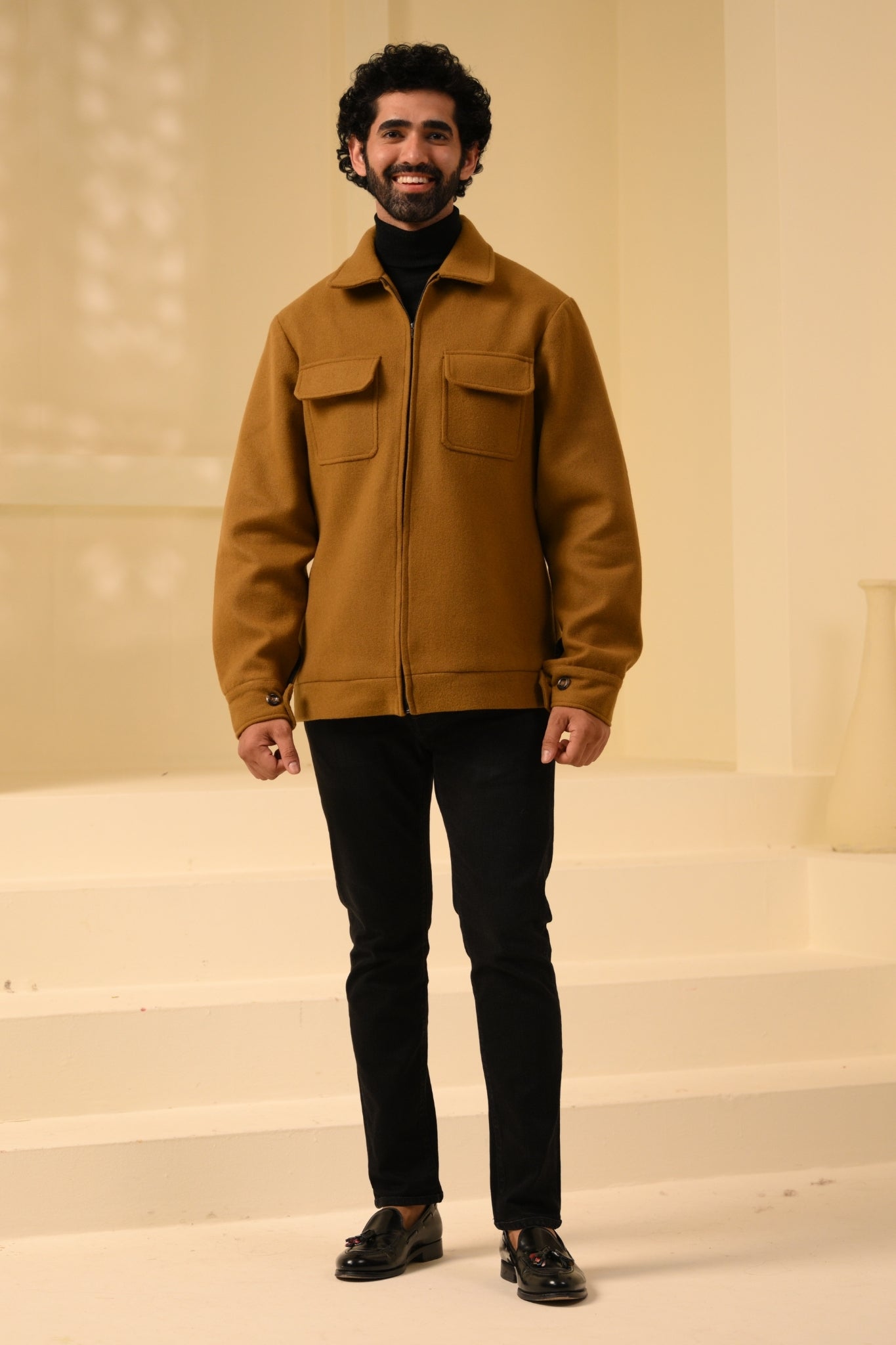 Taroob Wool Cashmere Collar Jacket