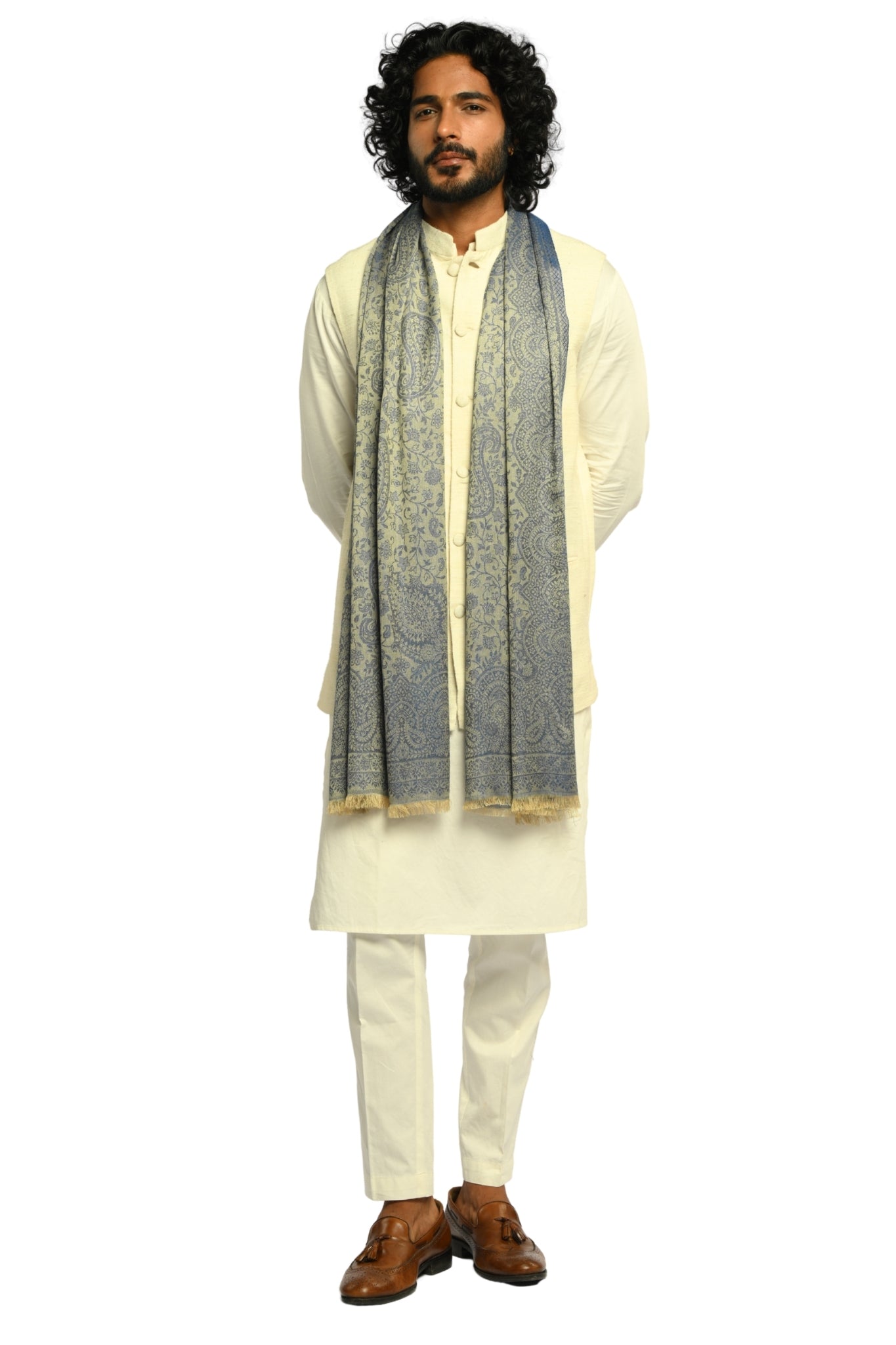 Taroob Fine Weave Silk Jamawar Stole