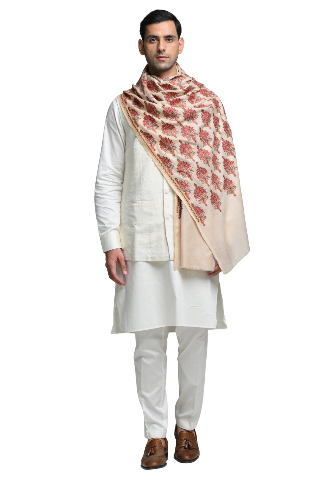 Taroob Embroidered Jamawar Stole