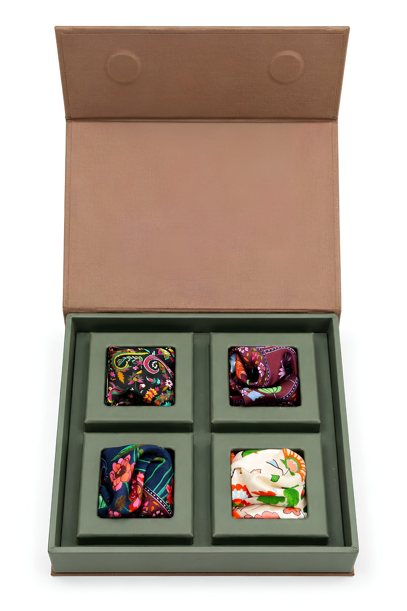 Vintage Pocket Squares Box of 4 Taroob