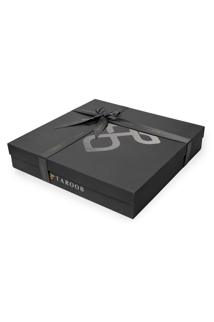 Taroob Gift Set of Unisex  Monochrome Embroidered Stole for Him or Her