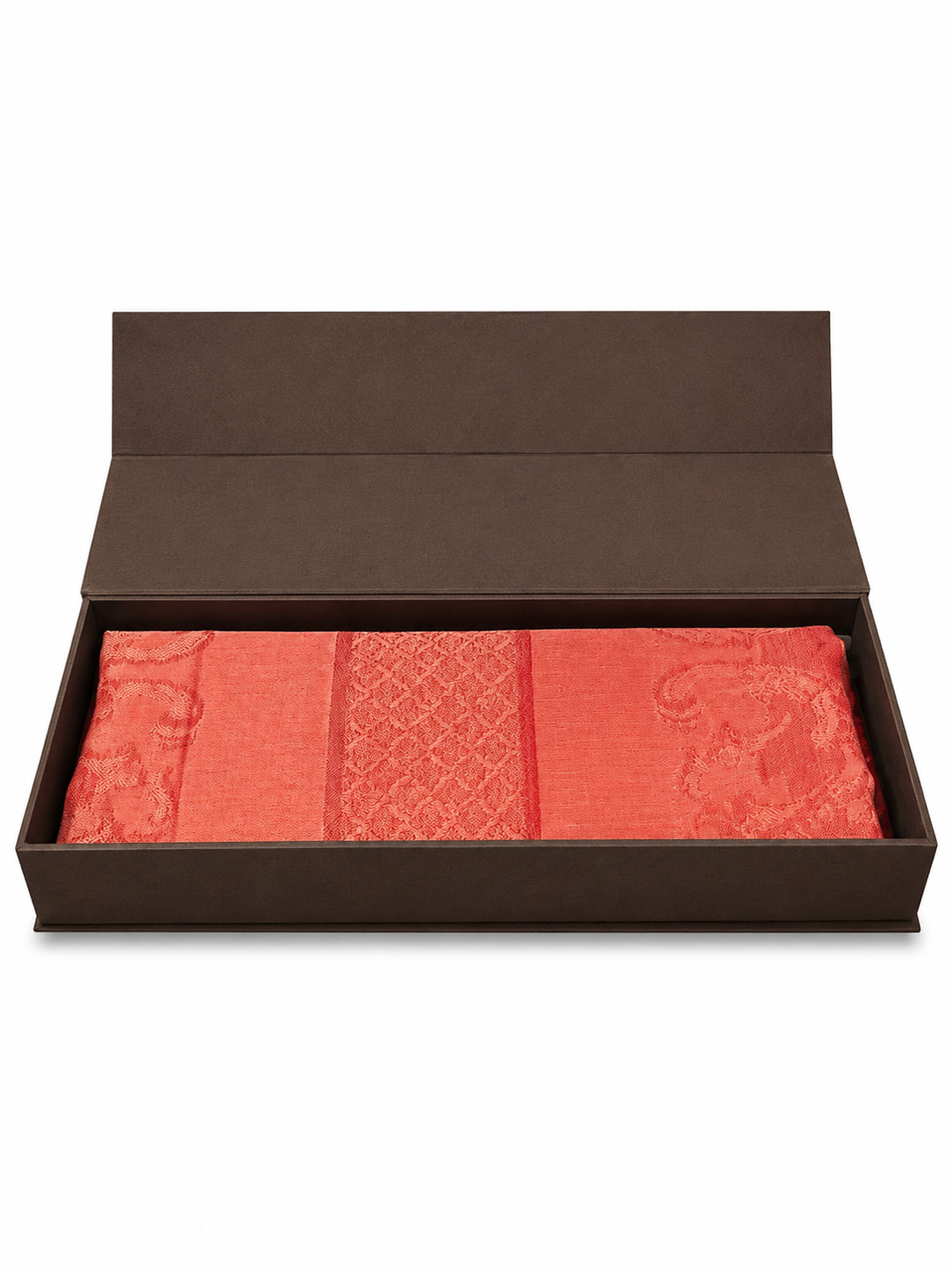 Red Superfine Silk Jamawar Stole - Unisex Gift Box - NEW LAUNCH TAROOB
