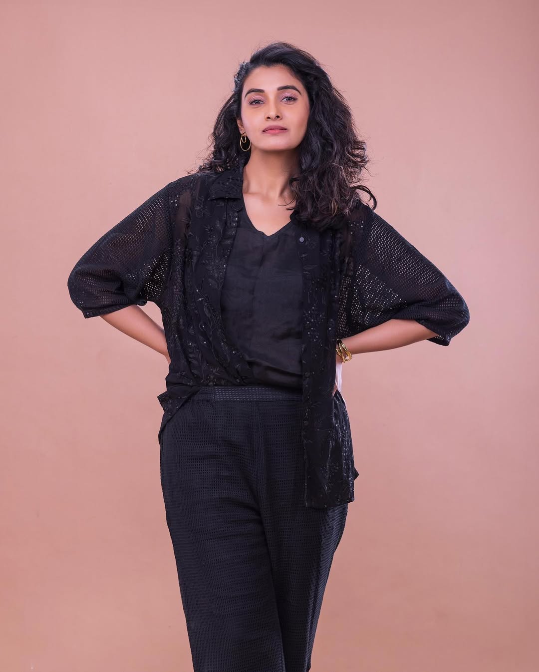 Taroob Embroidered Georgette Safari Co-ord Set