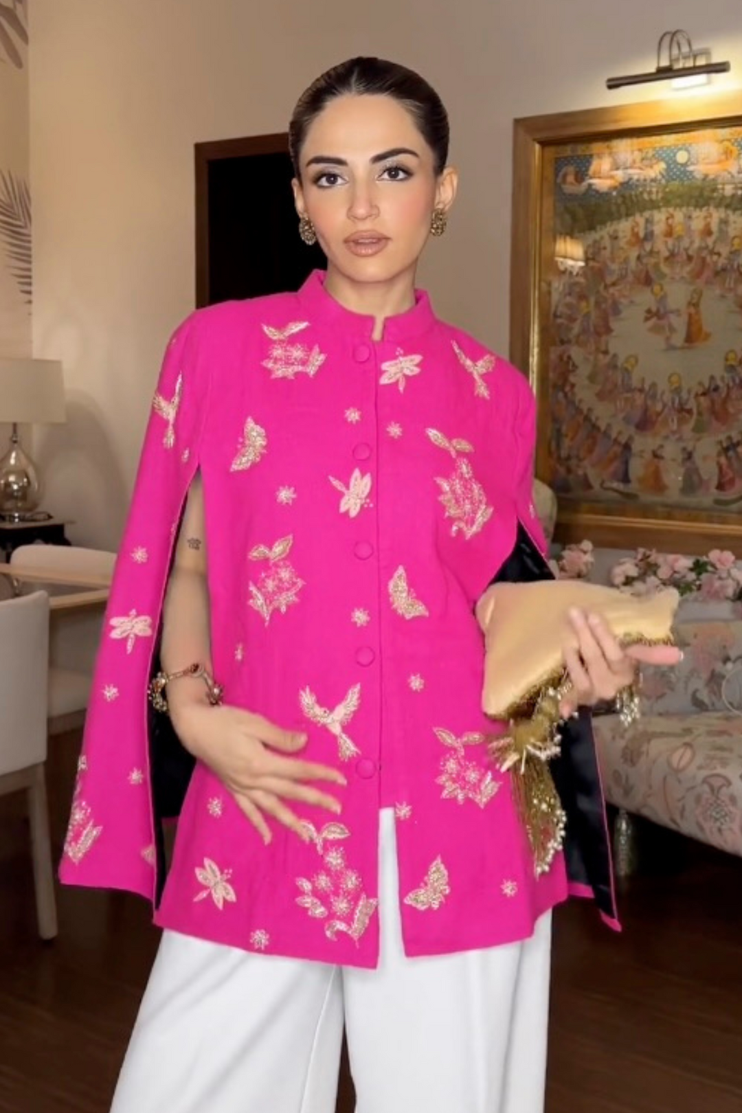 Taroob Flowers & Bugs Wool Cape