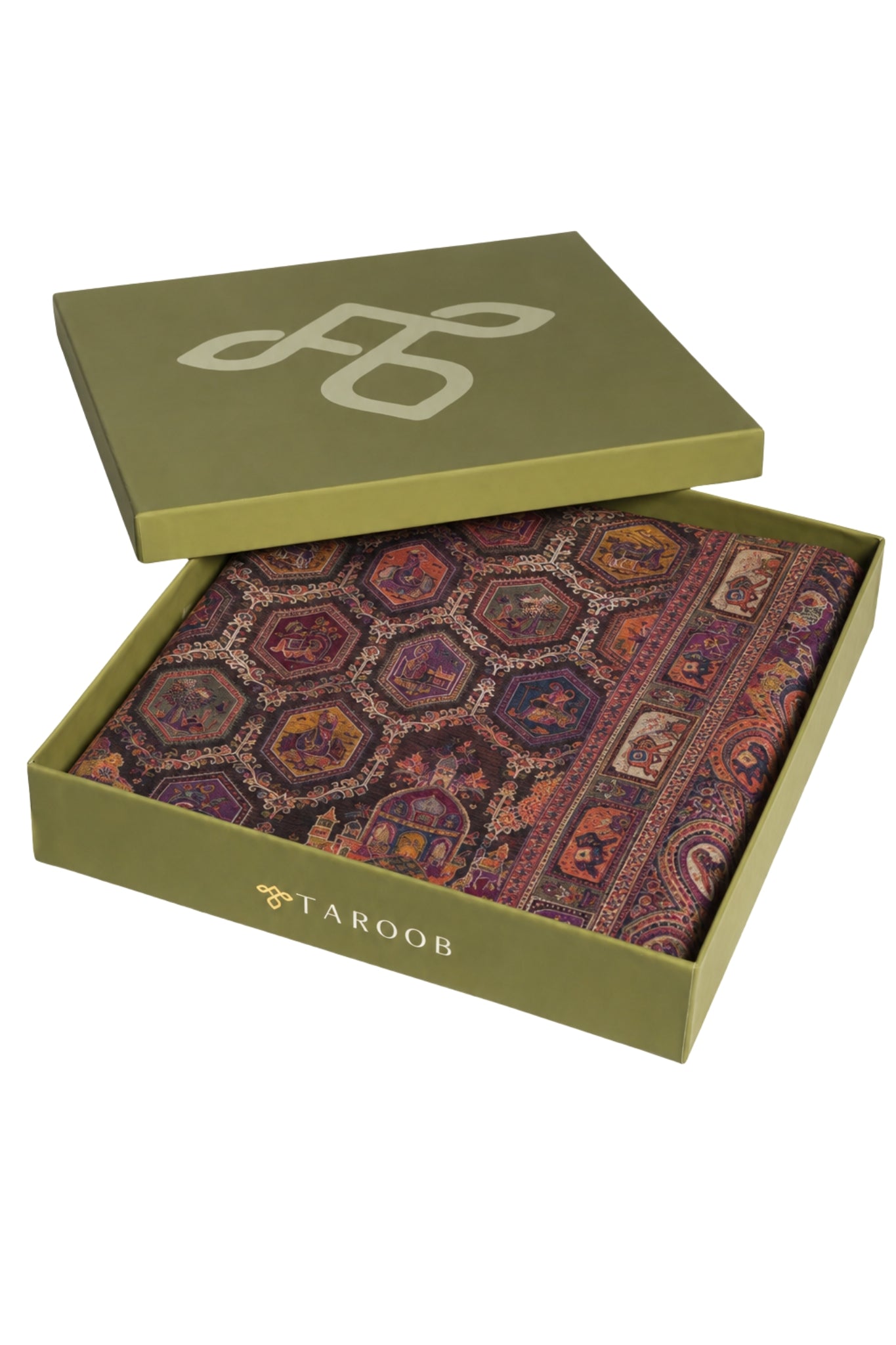 Taroob Gift Set of Unisex Pashmina Wool Resham Stole for Him or Her