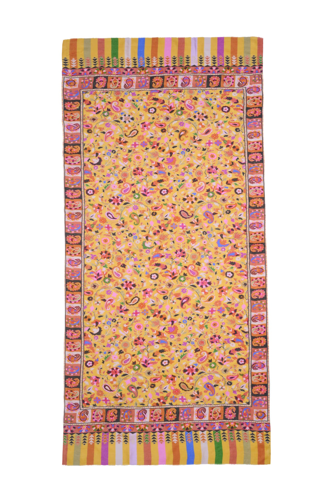 Taroob Men's Fine Wool Embroidered Kalamkari Stole