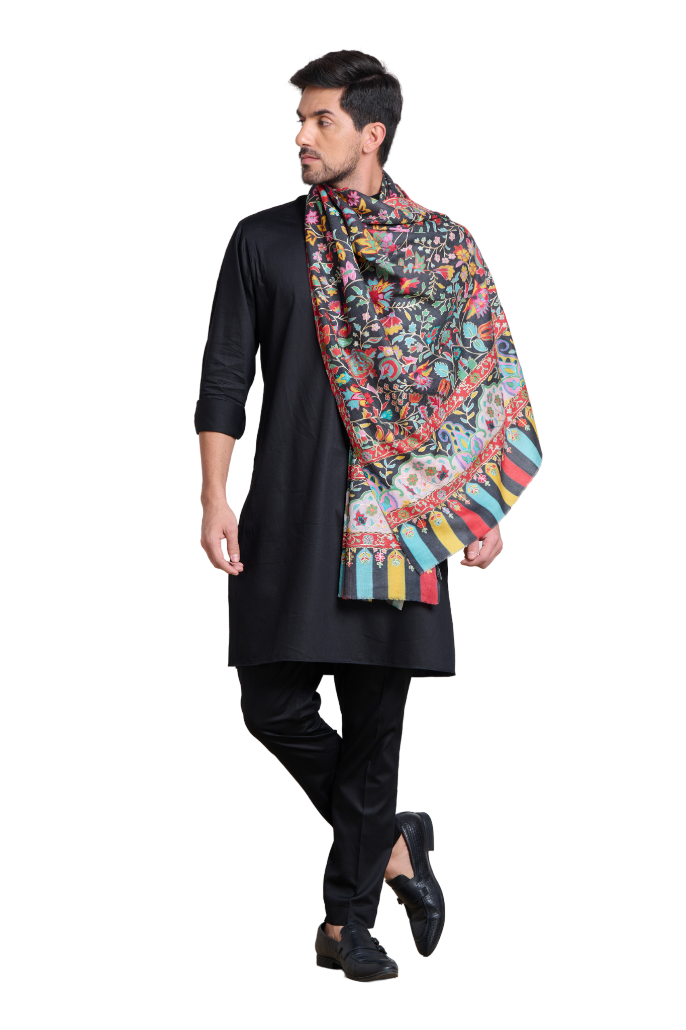 Taroob Fusion Floral Kalamkari Stole