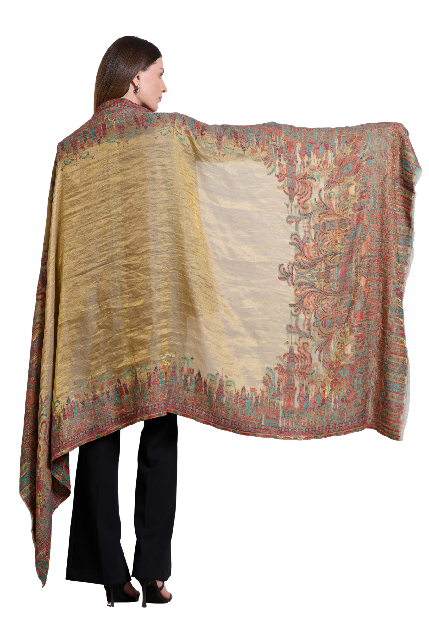 Taroob Zari Fine Wool Kaani Shawl