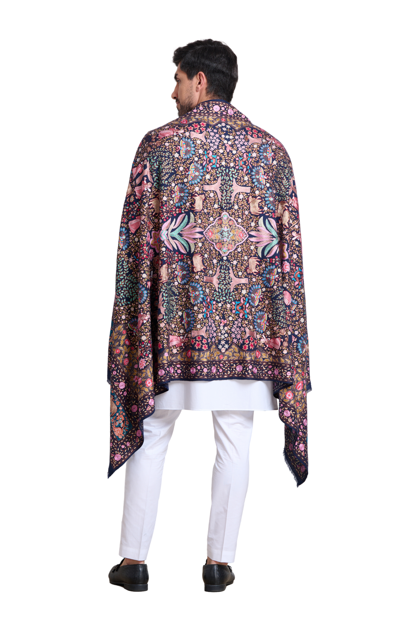 Taroob Heirloom Indian Pichwai Art Shawl