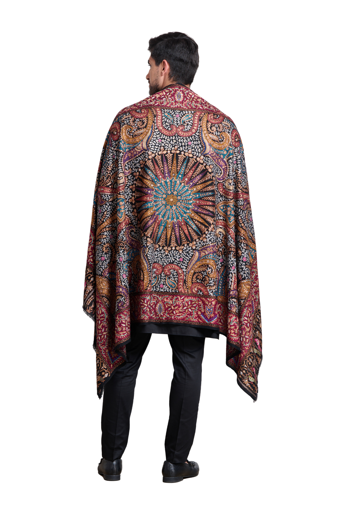 Taroob Heirloom Hand Embroidered Dazzle Shawl