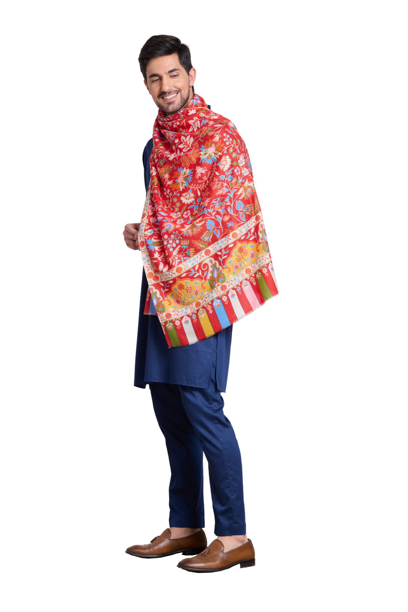 Taroob Fusion Floral Kalamkari Stole