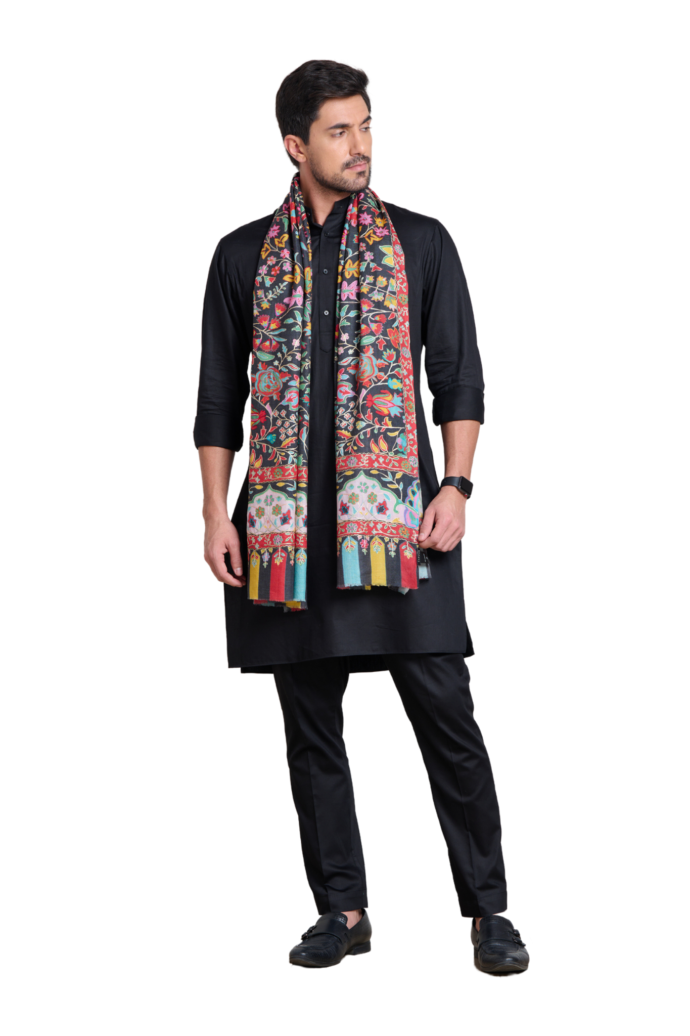 Taroob Fusion Floral Kalamkari Stole