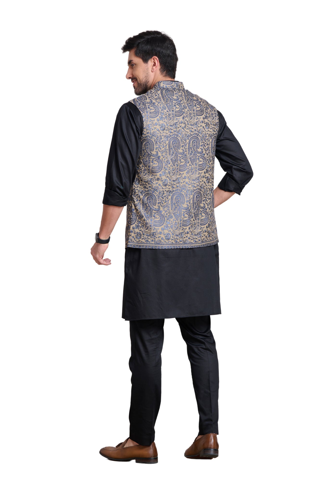 Taroob Classic Paisley Embroidered Bandi Jacket