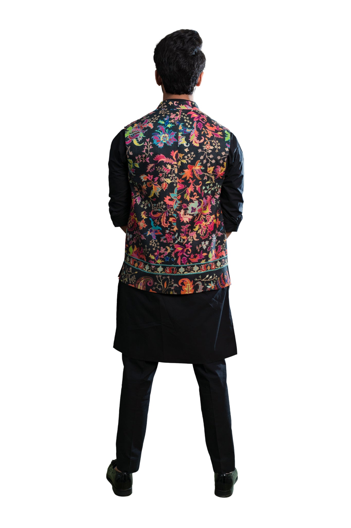 Taroob Ethnic Kalamkari Nehru Jacket , Men's Bandi