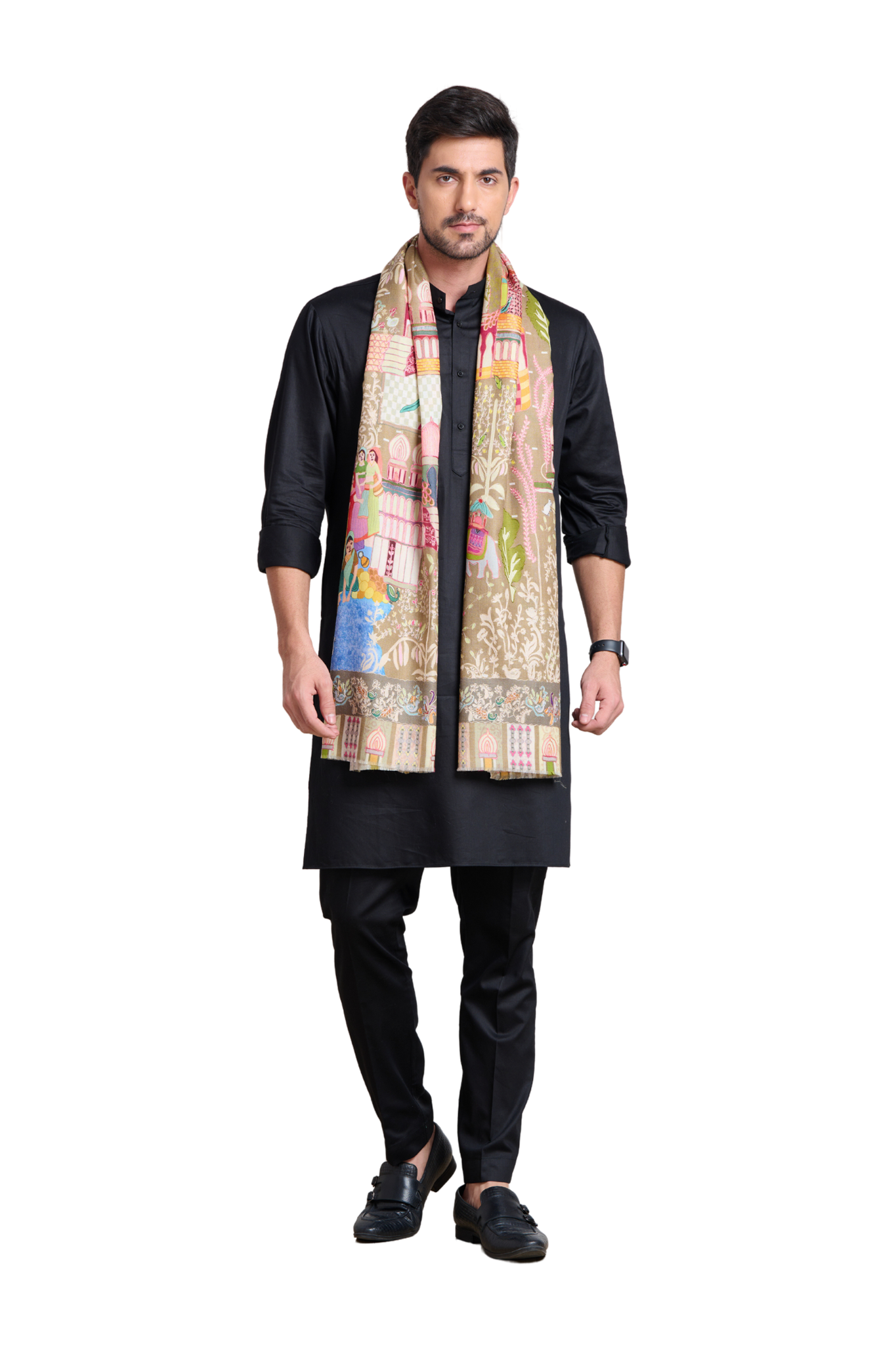 Taroob Raj-Darbar Kalamkari Stole