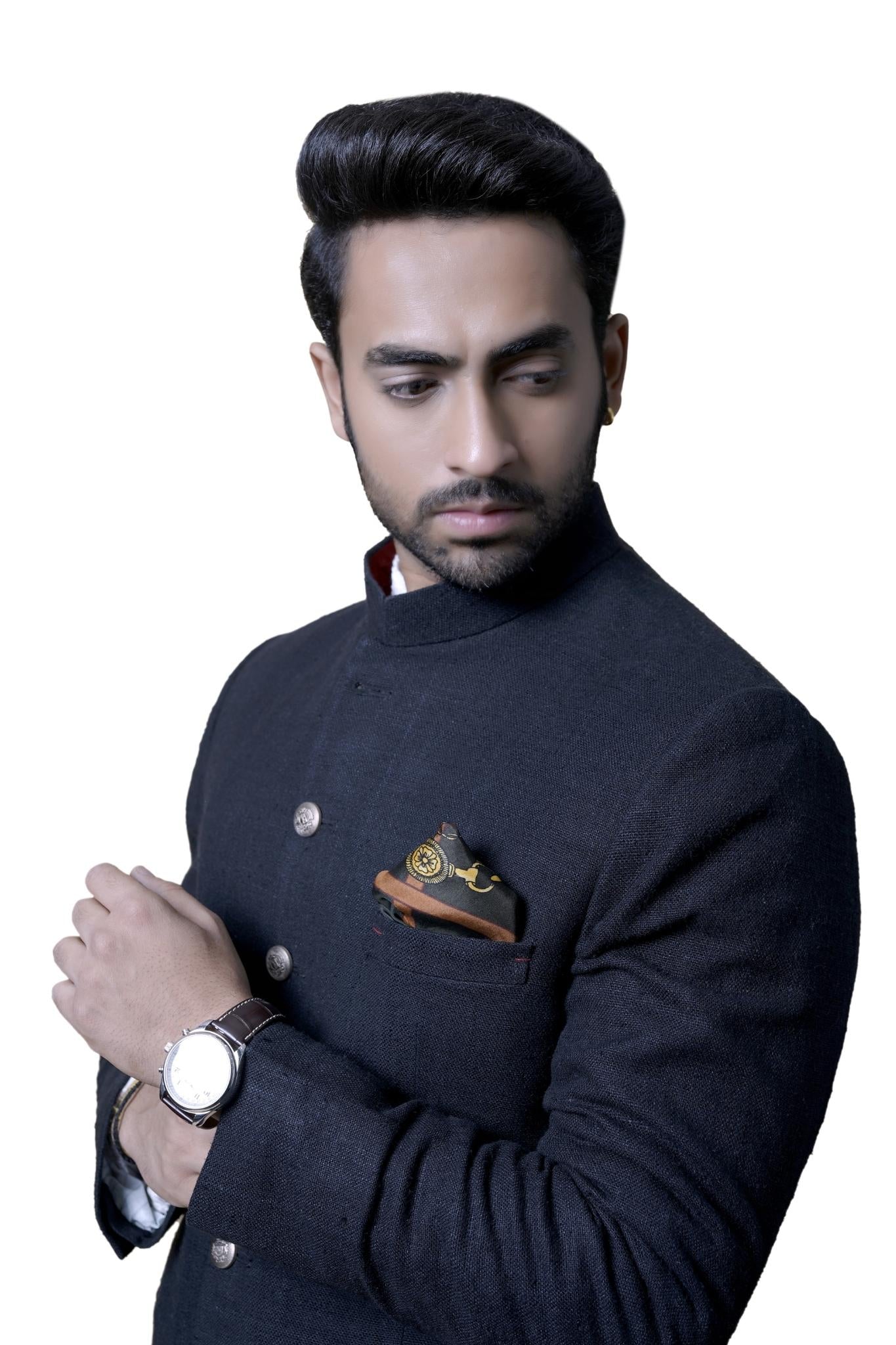 Taroob True Equestrian Silk Pocket Square