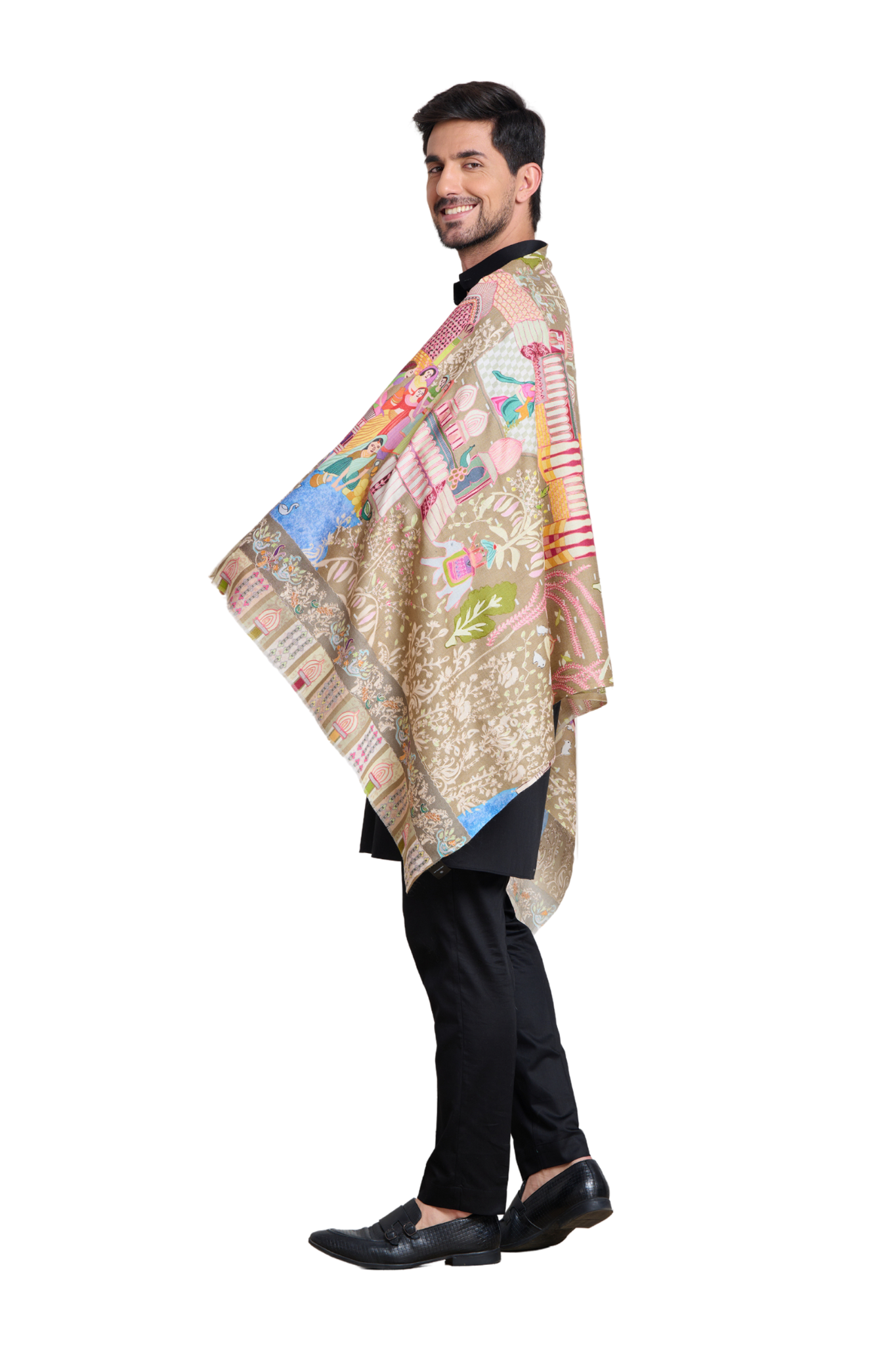 Taroob Raj-Darbar Kalamkari Stole