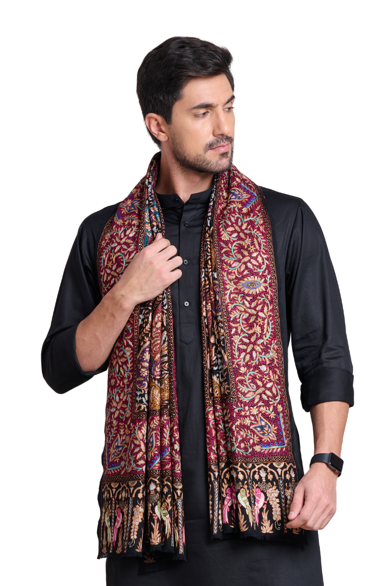 Taroob Heirloom Hand Embroidered Dazzle Shawl