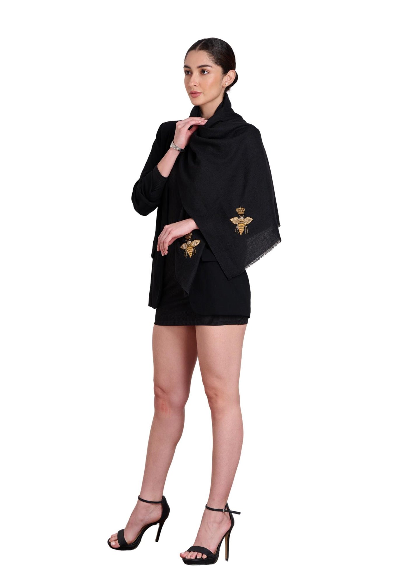 Taroob Queen Bee Hand Embroidered Scarf