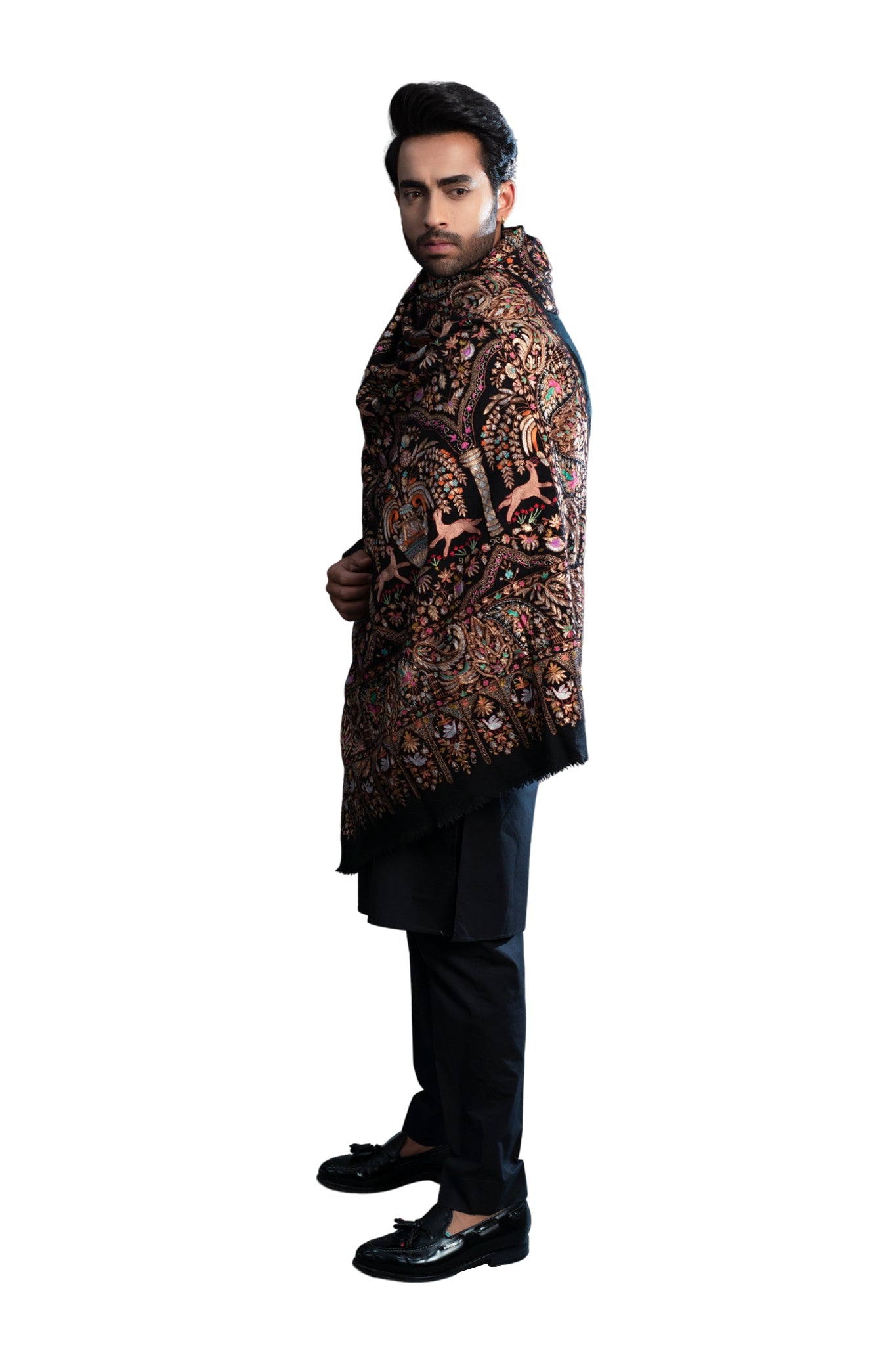 Taroob Heirloom Pure Pashmina Tilla And Resham Shawl